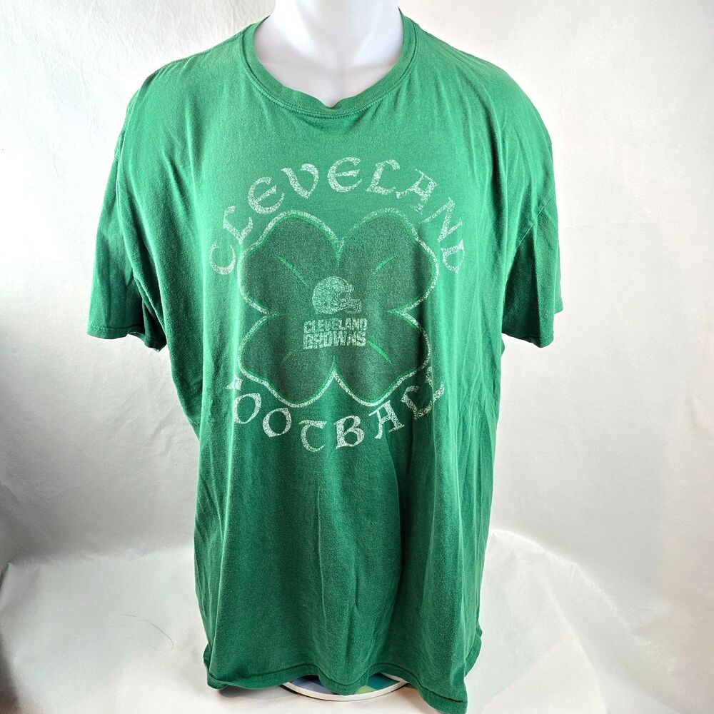 Cleveland Browns Mens 3XL Green St. Patrick’s Day Football T Shirt Fanatics